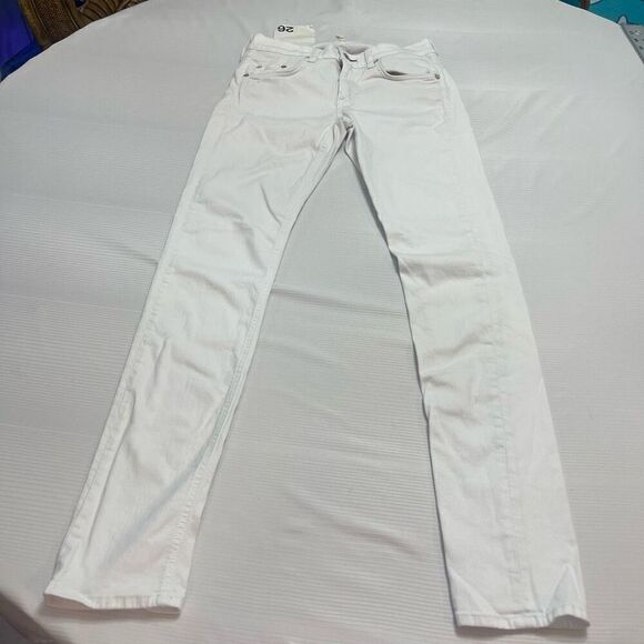 rag & bone Denim - Rag & Bone Dre Aged Bright White Denim Jeans Size 26